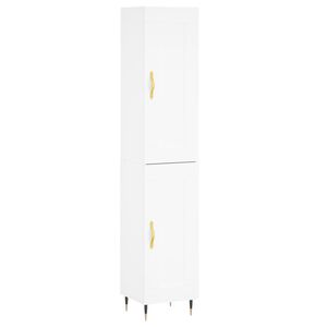 vidaXL Skř&iacute;ň highboard b&iacute;l&aacute; 34,5 x 34 x 180 cm kompozitn&iacute; dřevo