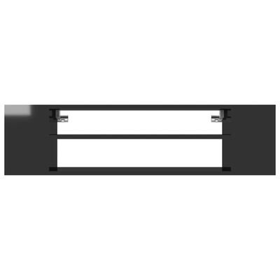 vidaXL Závěsná TV skříňka černá vysoký lesk 100x30x26,5 cm dřevotříska