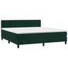 vidaXL Box spring postel s matrac&iacute; tmavě zelen&aacute; 180x200 cm samet
