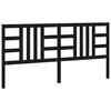 vidaXL Čelo postele čern&eacute; 206 x 4 x 100 cm masivn&iacute; borovice