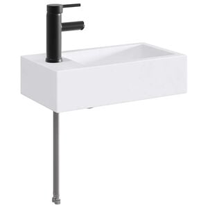 vidaXL Um&yacute;vadlo do koupelny Matn&aacute; čern&aacute; 45,5 x 25,5 x 13 cm Kov