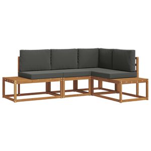 vidaXL Venkovn&iacute; pohovkov&aacute; souprava 4 Kus Přirozen&aacute; a Anthracitov&aacute;