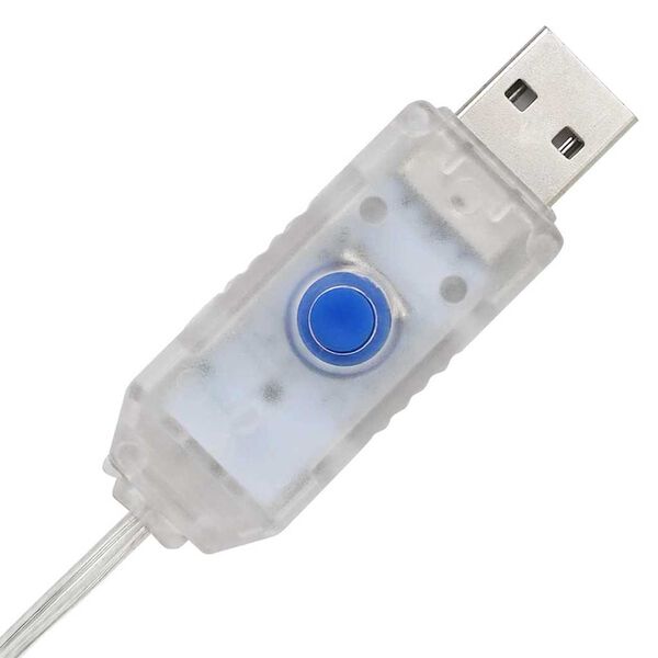 vidaXL Vánoční stromeček s 100 LED diodami Studená bílá 120 cm Akryl