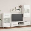 vidaXL 5dílná TV stolky s LED osvětlením matné bílé kompozitní dřevo