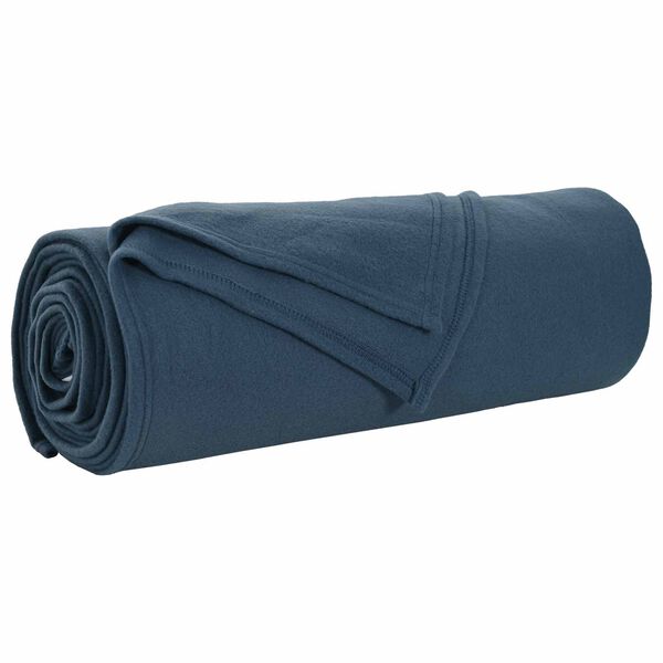 vidaXL Plažov&aacute; deka N&aacute;mořnick&aacute; modr&aacute; 350 x 270 cm Fleece