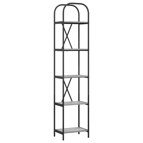 vidaXL Knihovna &Scaron;ed&aacute; Sonoma 40 x 30 x 183 cm Kompozitn&iacute; dřevo