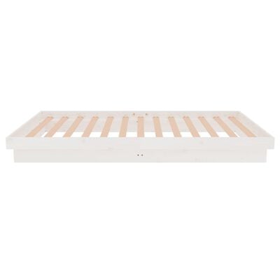 vidaXL Rám postele bílý masivní dřevo 100 x 200 cm