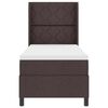 vidaXL Postel s boxspringem s matrac&iacute; Tmavě hněd&aacute; 90 x 190 cm textil