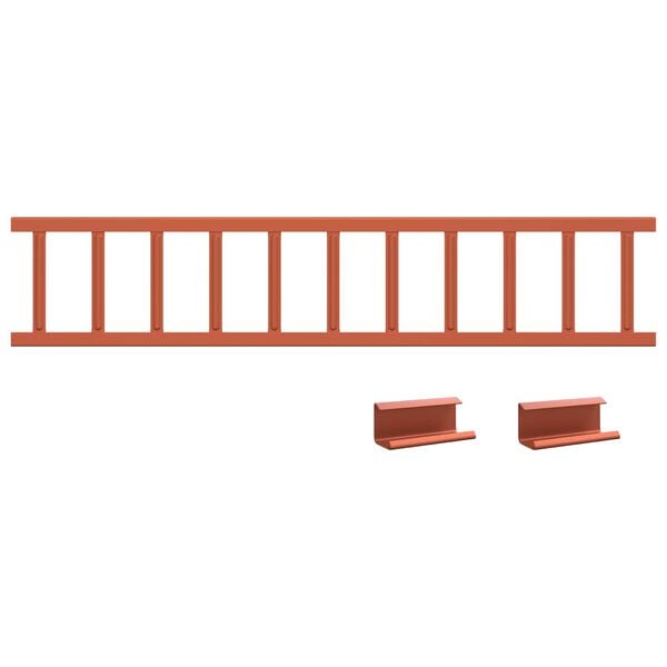 vidaXL Stře&scaron;n&iacute; z&aacute;chytn&iacute;k sněhu Červen&aacute; 100 x 2,5 x 20 cm Ocel