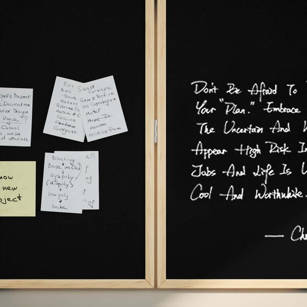 vidaXL Informačn&iacute; n&aacute;stenka Čern&aacute; 80 x 80 x 1.4 cm