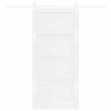 vidaXL Posuvn&eacute; dveře B&iacute;l&aacute; 93 x 202 cm Masivn&iacute; borov&eacute; dřevo