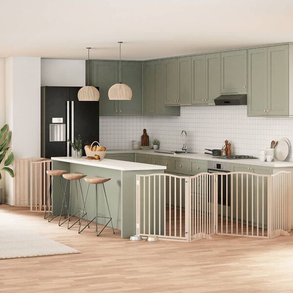 vidaXL Z&aacute;brana pro psy s dv&iacute;řky skl&aacute;dac&iacute; 10 panelů 800 cm topol