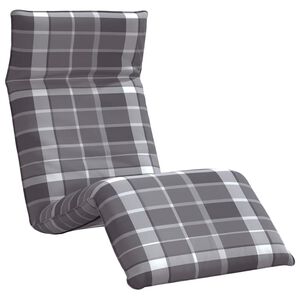 vidaXL Skl&aacute;dac&iacute; leh&aacute;tko, &scaron;ed&yacute; kostkovan&yacute; vzor, 175x54x8,5 cm