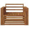 vidaXL 2 Kus Pohovka s opěrkami Masivn&iacute; ak&aacute;tov&eacute; dřevo Př&iacute;rodn&iacute;