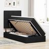 vidaXL Postel s &uacute;ložn&yacute;m prostorem a matrac&iacute; s čelo Čern&aacute; 100 x 200 cm