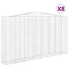 vidaXL Klenut&eacute; gabionov&eacute; ko&scaron;e 8 ks 400x50x220/240cm pozinkovan&eacute; železo