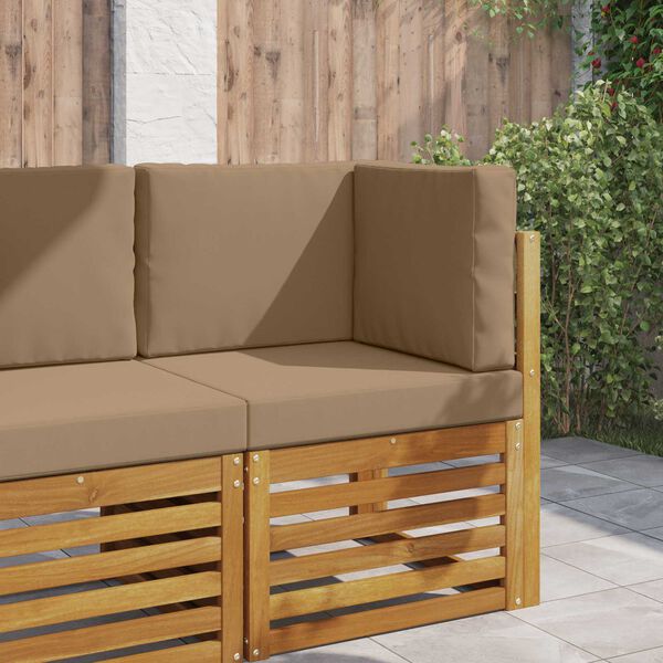 vidaXL Venkovn&iacute; pol&scaron;t&aacute;ř na pohovku 3 pcs Taupe Polyester