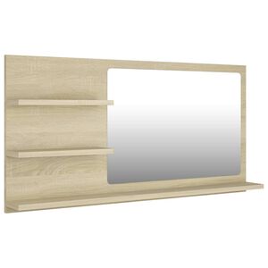 vidaXL Koupelnov&eacute; zrcadlo dub sonoma 90x10,5x45 cm kompozitn&iacute; dřevo