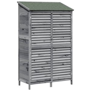 vidaXL Zahradn&iacute; shed &Scaron;ed&aacute; 106 x 56 x 176,5 cm Masivn&iacute; jedlov&eacute; dřevo