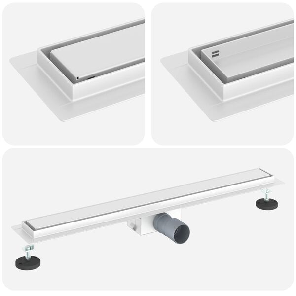 vidaXL 2 v 1 sprchov&yacute; odtok Stř&iacute;brn&aacute; 70 cm Nerezov&aacute; ocel 304