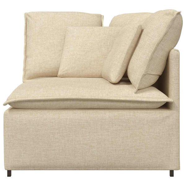 vidaXL Modul&aacute;rn&iacute; rohov&aacute; pohovka s pol&scaron;t&aacute;ři kr&eacute;mov&aacute; 100 cm