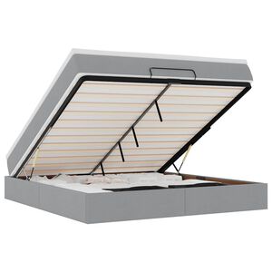 vidaXL Osmansk&yacute; r&aacute;m postele s matrac&iacute; světle &scaron;ed&aacute; 180x200cm textil