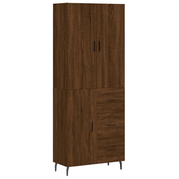 vidaXL Skř&iacute;ň highboard hněd&yacute; dub 69,5 x 34 x 180 cm kompozitn&iacute; dřevo