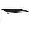 vidaXL Ručně zatahovac&iacute; mark&yacute;za s LED světlem 500 x 300 cm antracitov&aacute;