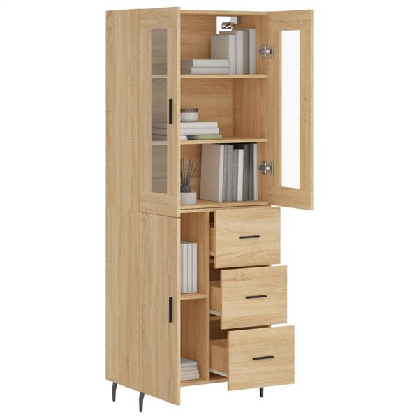 vidaXL Skř&iacute;ň highboard dub sonoma 69,5 x 34 x 180 cm kompozitn&iacute; dřevo