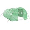 vidaXL Sklen&iacute;k s ocelov&yacute;m r&aacute;mem zelen&yacute; 18 m&sup2; 6 x 3 x 2 m