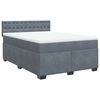 vidaXL Box spring postel s matrac&iacute; tmavě &scaron;ed&aacute; 140x200 cm samet