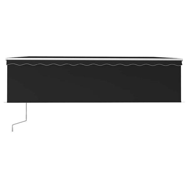 vidaXL Automatická zatahovací markýza s roletou 5 x 3 m antracitová