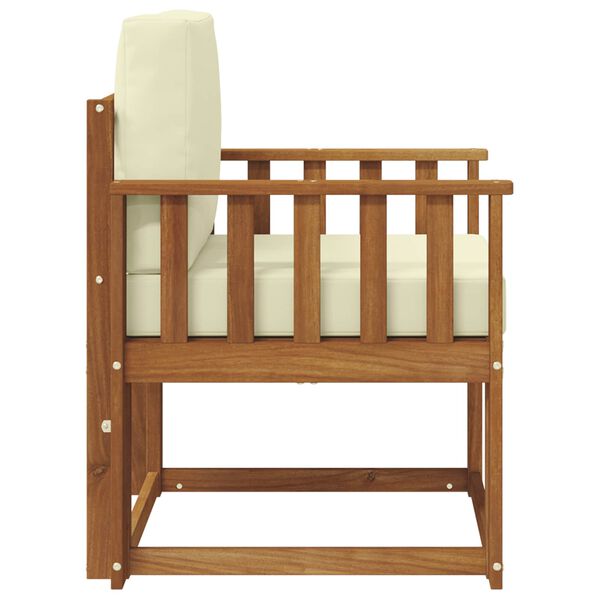 vidaXL Venkovn&iacute; pohovka Masivn&iacute; ak&aacute;ciov&eacute; dřevo a polyester Př&iacute;rodn&iacute;