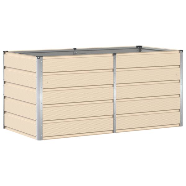 vidaXL Truhl&iacute;k Slonovinov&aacute; 160 x 80 x 75 cm Ocel