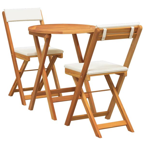 vidaXL Zahradn&iacute; j&iacute;deln&iacute; souprava s pol&scaron;t&aacute;řem 3 pcs Př&iacute;rodn&iacute; olej