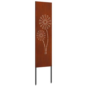 vidaXL Soukrom&iacute; na zahradě Rezav&aacute; 32 x 140 cm Povětrnostně odoln&aacute; ocel