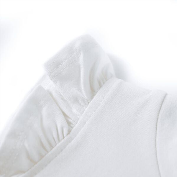 Dětsk&eacute; tričko s vol&aacute;nkov&yacute;m ruk&aacute;vem ecru 104