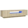 vidaXL TV skř&iacute;ňka s LED osvětlen&iacute;m dub sonoma 160 x 35 x 40 cm
