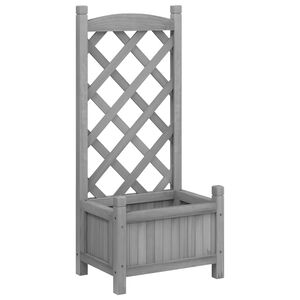 vidaXL Květin&aacute;č s mř&iacute;žkou &scaron;ed&yacute; 40x30x90 cm masivn&iacute; jedlov&eacute; dřevo