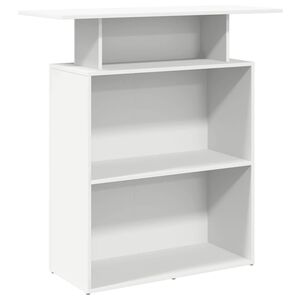 vidaXL Recepčn&iacute; stůl b&iacute;l&yacute; 100 x 40 x 104 cm, z uměl&eacute;ho dřeva