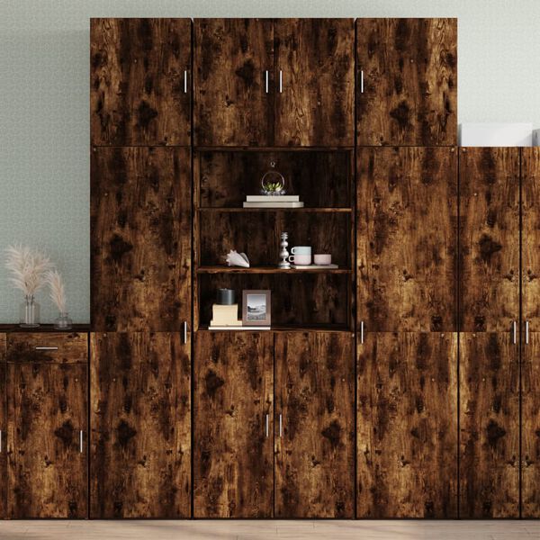 vidaXL Skř&iacute;ň highboard kouřov&yacute; dub 80 x 42,5 x 249 cm kompozitn&iacute; dřevo