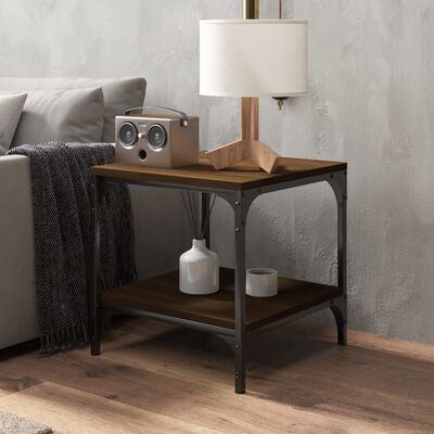vidaXL Odkládací stolek hnědý dub 40 x 40 x 40 cm kompozitní dřevo