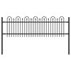 vidaXL Hřeb&iacute;kov&yacute; obloukov&yacute; plot DRONTEN Čern&aacute;