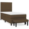 vidaXL Box spring postel s matrac&iacute; tmavě hněd&aacute; 80x200 cm textil