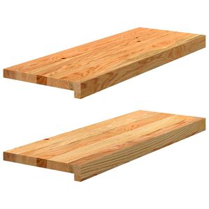 vidaXL N&aacute;&scaron;lapy na schody 2 ks světle hněd&eacute; 70x25x2 cm masivn&iacute; dub