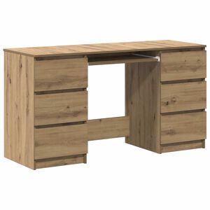 vidaXL Psac&iacute; stůl dub artisan 140 x 50 x 77 cm kompozitn&iacute; dřevo