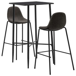 vidaXL 3d&iacute;ln&yacute; barov&yacute; set textil tmavě &scaron;ed&yacute;