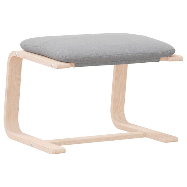 vidaXL Podnožka světle &scaron;ed&aacute; 51 x 41 x 40 cm textil