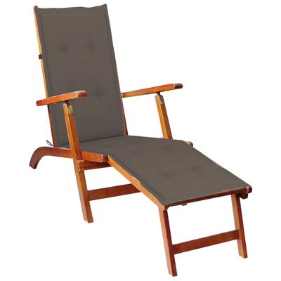 vidaXL Poduška na polohovací židli taupe (75+105) x 50 x 4 cm