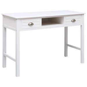 vidaXL Psac&iacute; stůl b&iacute;l&yacute; 110 x 45 x 76 cm dřevo